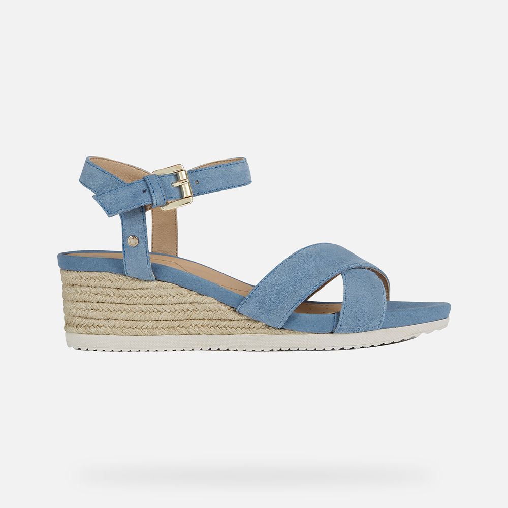 Geox Sandals Blue Ischia - Geox Womens Shoes - HLKWQE579